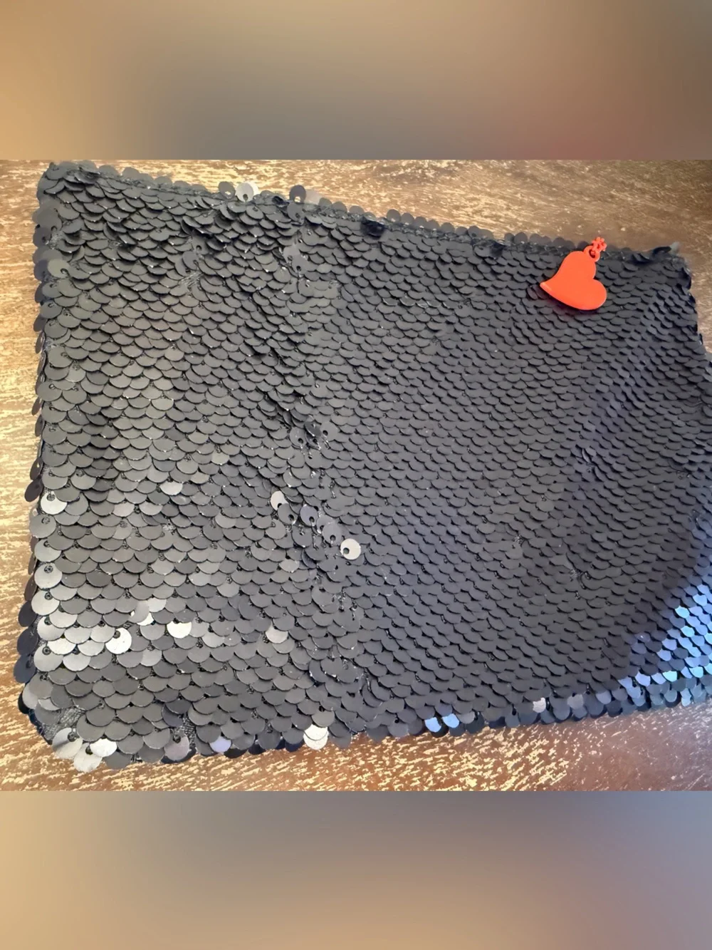 IPSY x Betty Boop Sequin Cosmetic Bag Clutch Limited Edition Black and Red
